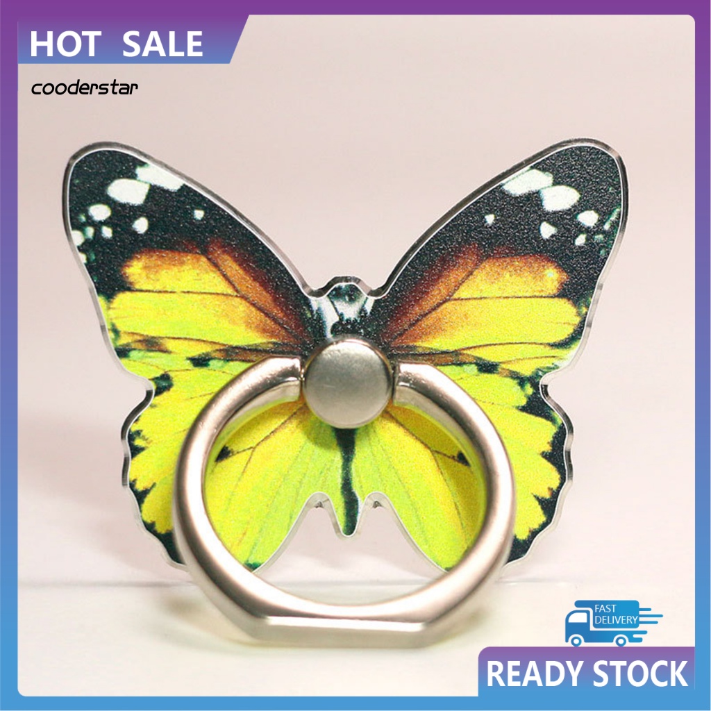 Nhẫn Đỡ Điện Thoại Tự Dính Hình Bướm Nhiều Màu Tiện Dụng