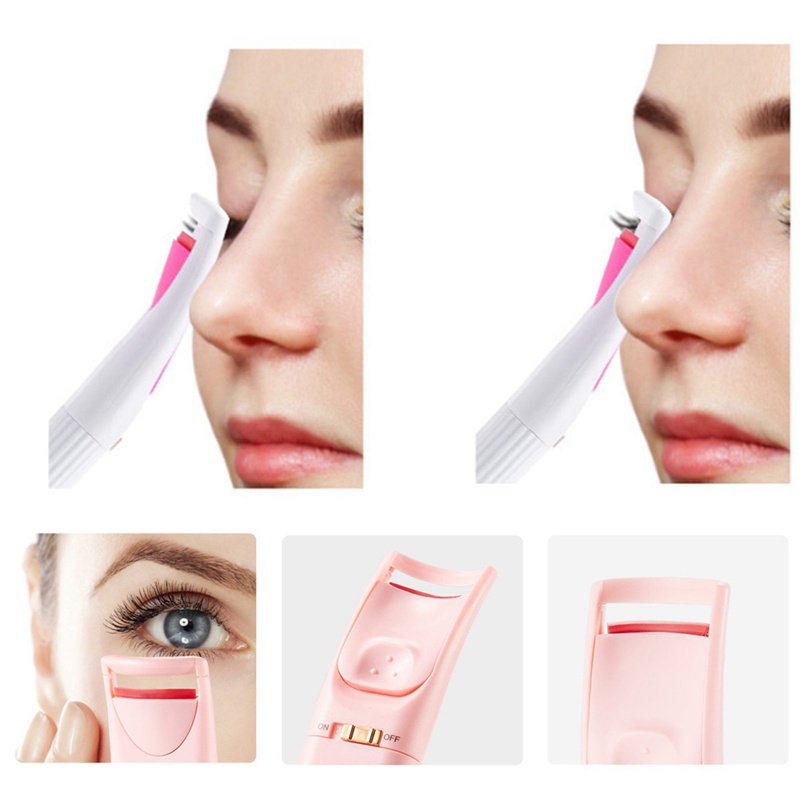 Dụng Cụ Uốn Lông Mi Cầm Tay Mini Có Thể Sạc Lại Tiện Dụng