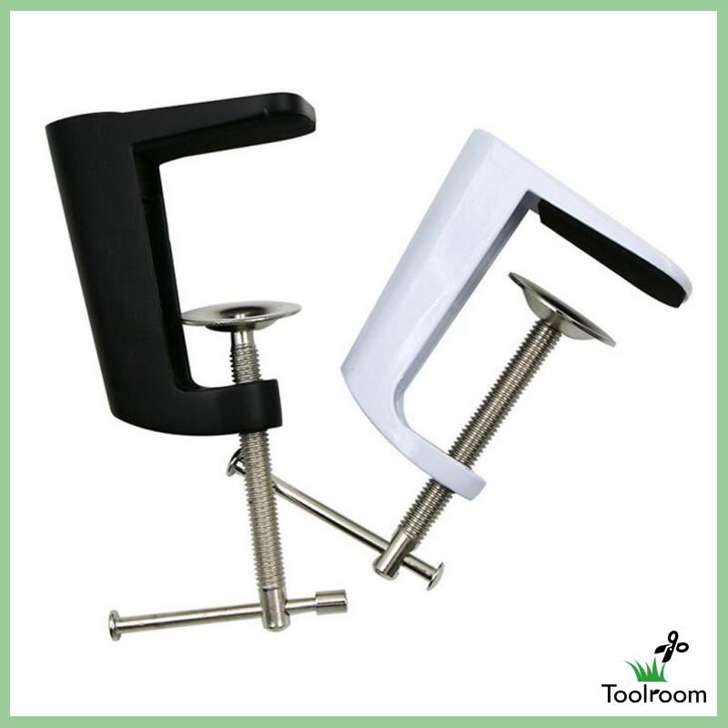 Giá Đỡ Kẹp Đèn Bàn Bằng Kim Loại Màu Trắng Có Thể Điều Chỉnh