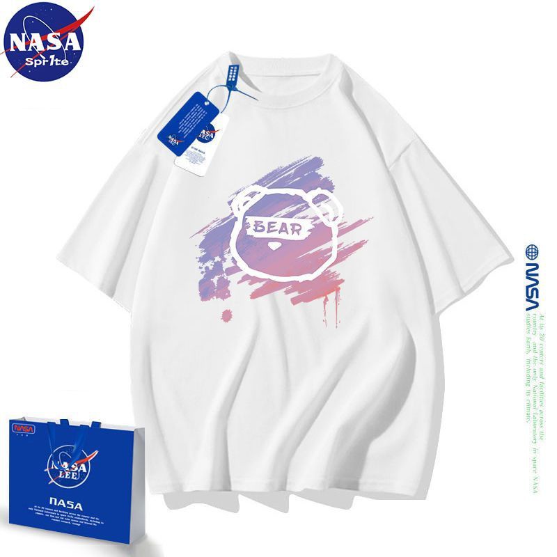100% cotton round neck T-shirt 2023 new summer fashion brand loose short sleeve couple half sleeve top X HSS