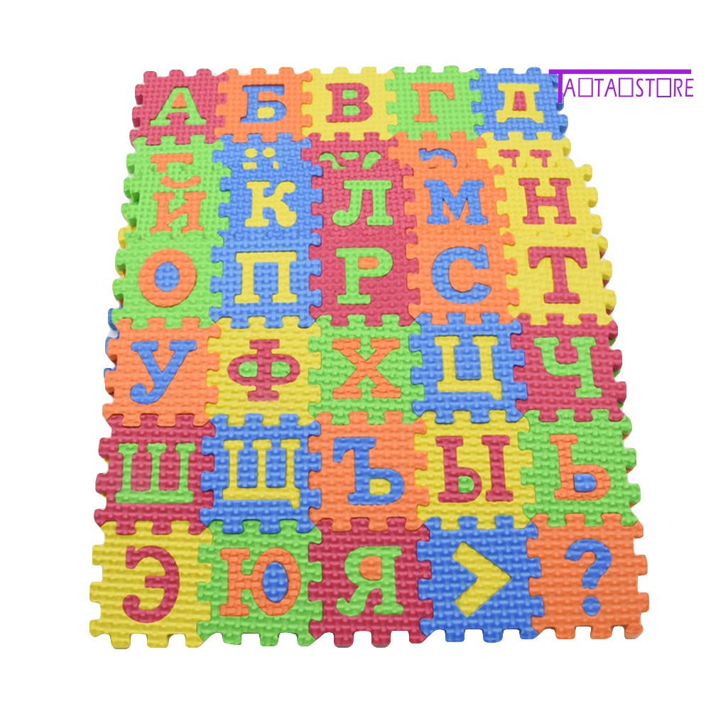 Bộ 60 Tấm Thảm Học Chữ Cái Tiếng Nga Dành Cho Trẻ Em