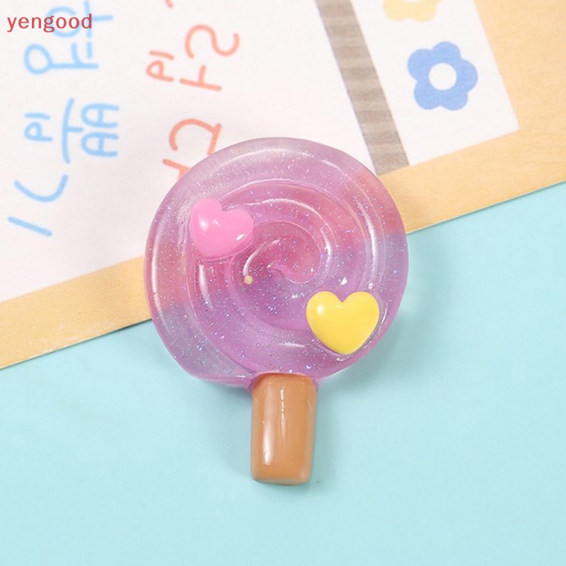 Bộ 5 Kẹo Mút Trong Suốt Bằng Nhựa Resin Trang Trí Sổ Tay DIY