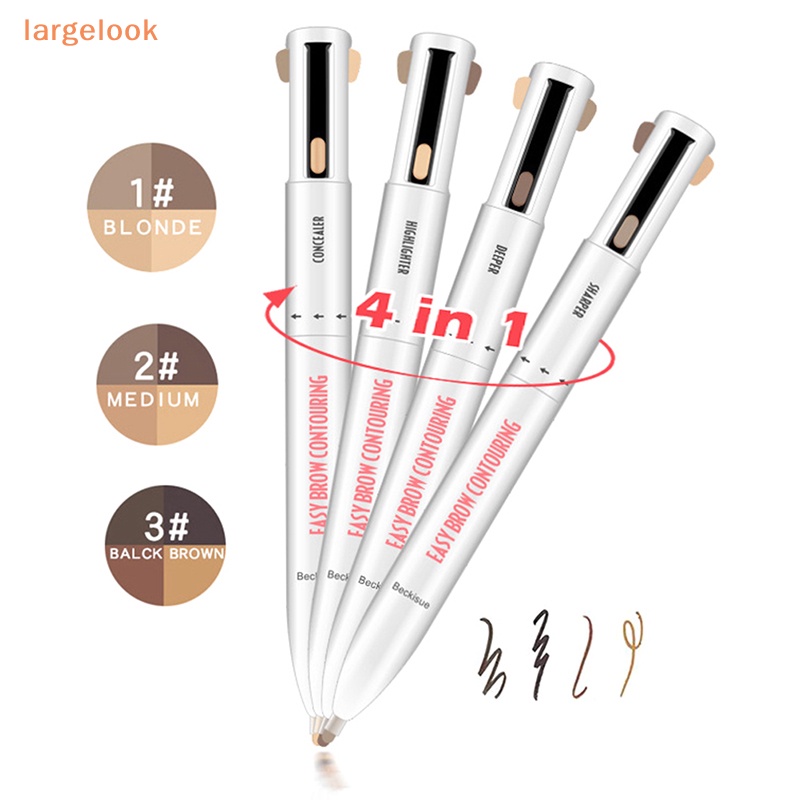 Bút Kẻ Lông Mày 4 Trong 1 4 Màu Sắc Tùy Chọn Chống Thấm Nước Và Mồ Hôi