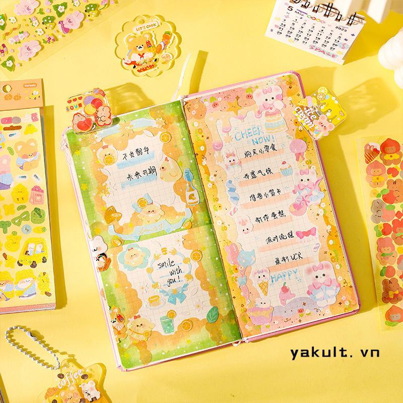 yakult Bộ 10 Miếng Dán Tường Hình Động Vật Dễ Thương