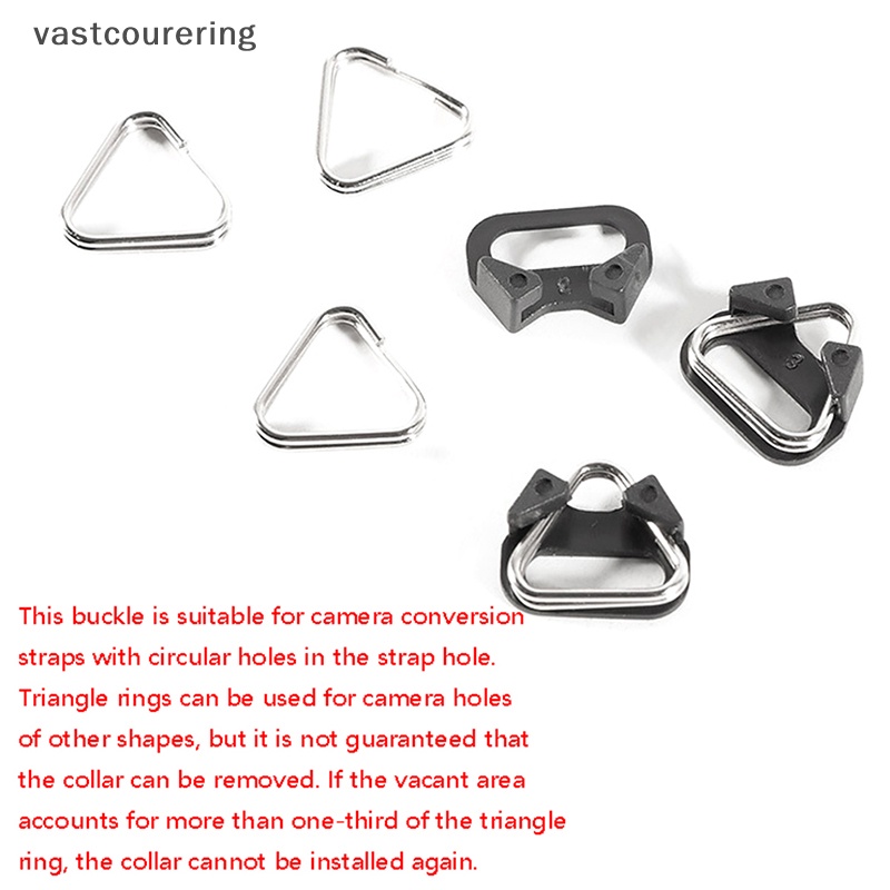 1 Cặp Vòng Khóa Tam Giác Bằng Kim Loại Cho Dây Đeo Máy Ảnh Slr
