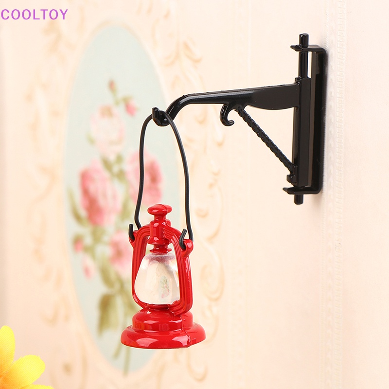 Cooltoy 1 Bộ Đèn Dầu Dầu Trang Trí Nhà Búp Bê 1: 12 Phong Cách Retro Kèm Giá Treo