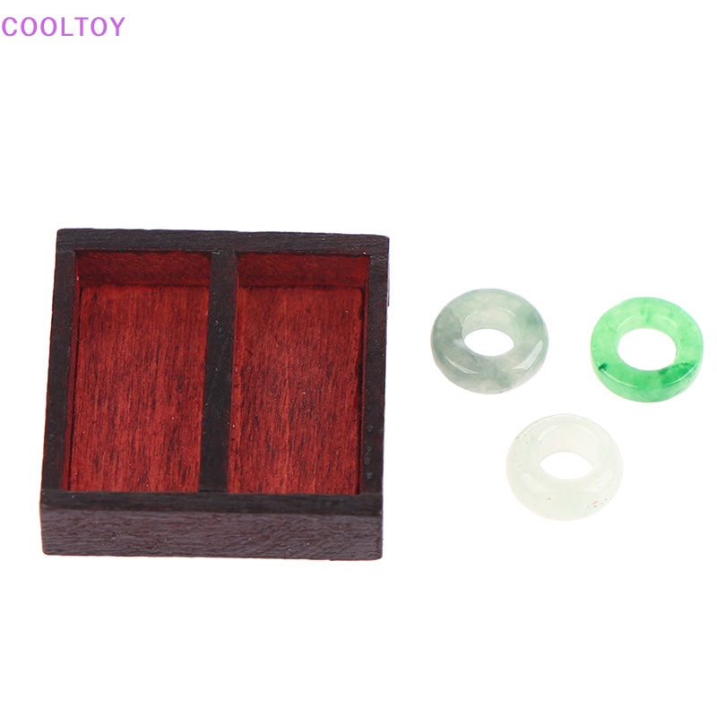 1 Hộp Trang Sức Vòng Tay Ngọc Bích Tỉ Lệ 1: 12 Trang Trí Nhà Búp Bê