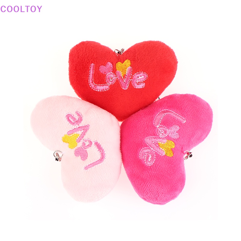 Móc Khóa Hình Trái Tim Nhồi Bông Mềm Mại Dễ Thương
