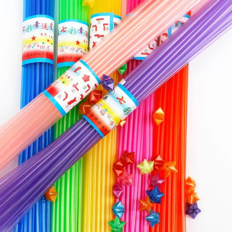 Bộ 35 Ống Hút Dạng Gập Hình Ngôi Sao Nhiều Màu Sắc Sáng Tạo Cho Trẻ Em