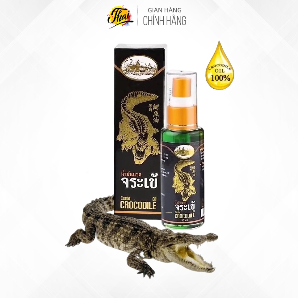 Dầu cá sấu đen Green oil Castle Crocodile Brand Thái Lan
