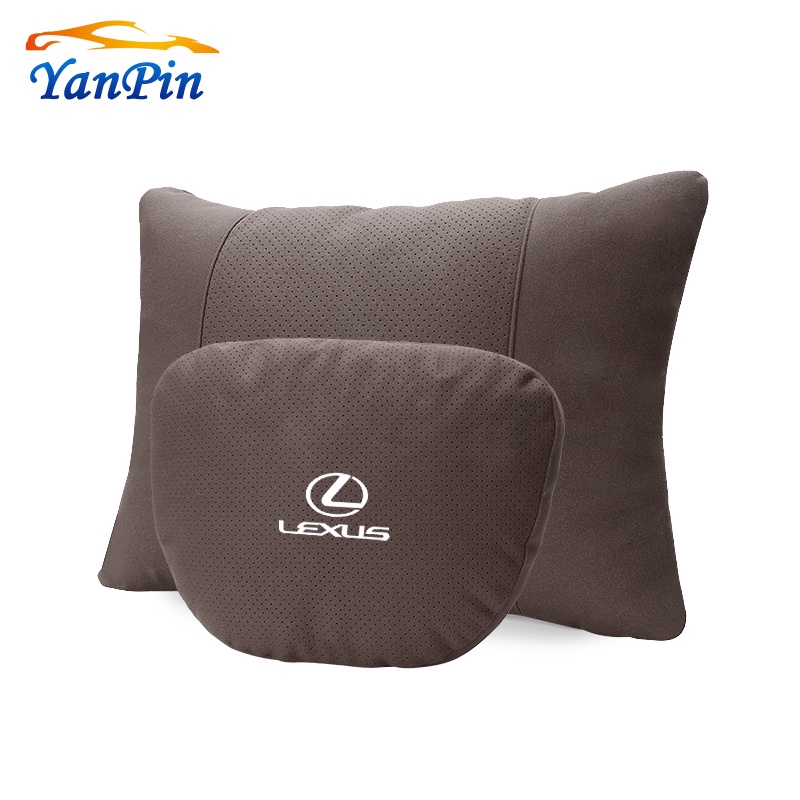 Gối Tựa Cổ Chất Liệu Da Lộn Cho Xe Hơi Lexus IS250 CT200H ES250 GS250 IS250 LX570 LX450d NX200T RC200T RX300 RX330 RX350