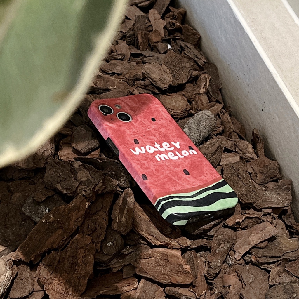 Ốp Điện Thoại PC Cứng Chống Sốc Họa Tiết Dưa Hấu Cho iPhone 13 12 11 14 Pro Max