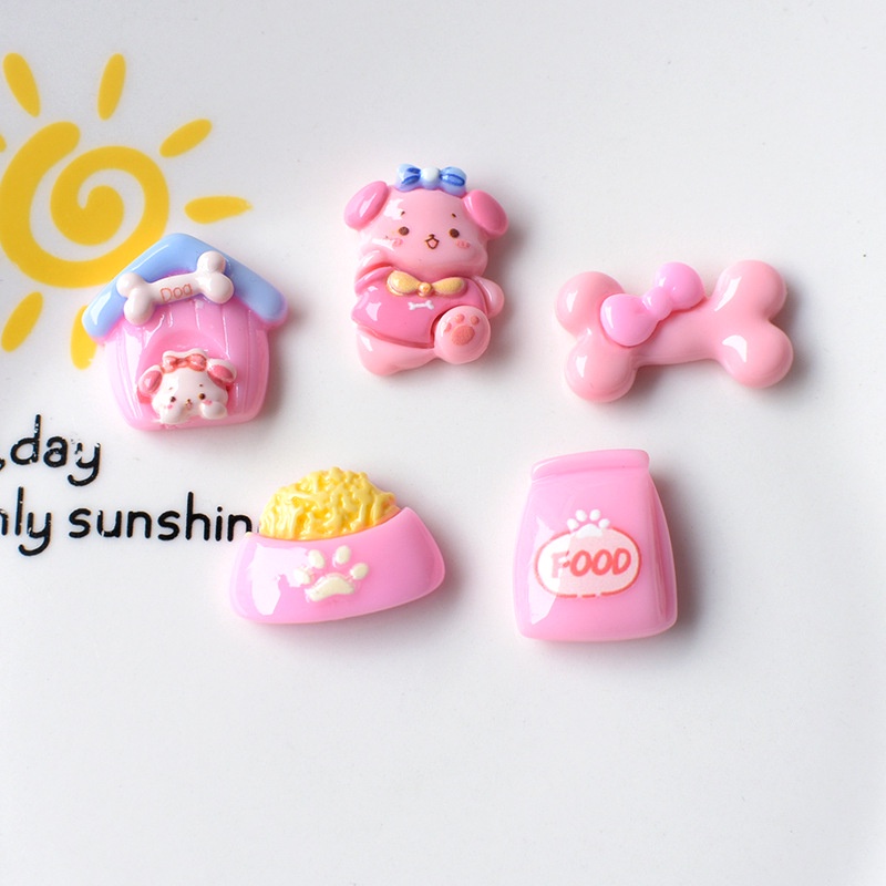 Set 10 Phụ Kiện Trang Trí Điện Thoại Hình Khúc Xương Cún Dễ Thương DIY