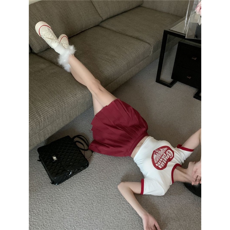 Áo baby tee Thun croptop Nữ Ngắn Tay In Chữ Phong Cách Mùa Hè Thời Trang