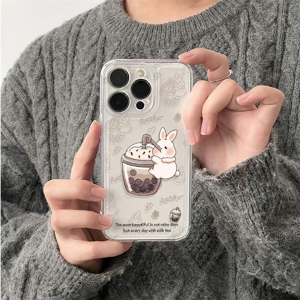 ✅Ốp Điện Thoại Mềm Chống Sốc Hình Trà Sữa Cho Iphone 13Iphone12Plus786In 14pro 11 WMZN