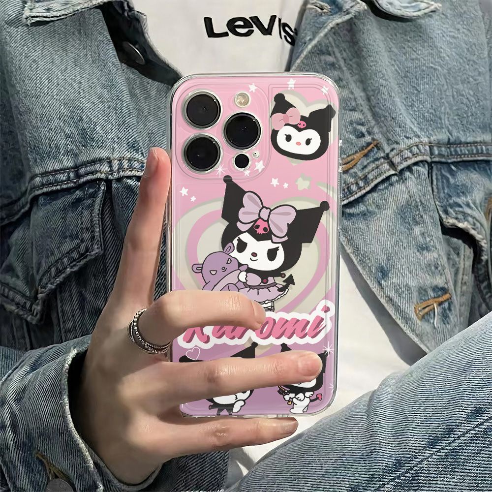 ✅Ốp Điện Thoại Mềm Chống Sốc Phong Cách Kuromi Đơn Giản Cho Iphone 11iPhone12 14Pro6In13 78maxplus ZPPQ