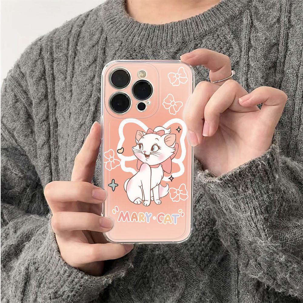 ✅Ốp Điện Thoại Dẻo Họa Tiết Chú Mèo Mary Dễ Thương Chống Sốc Cho iPhone12max 2JGL 1311 14pro78 Plus6In