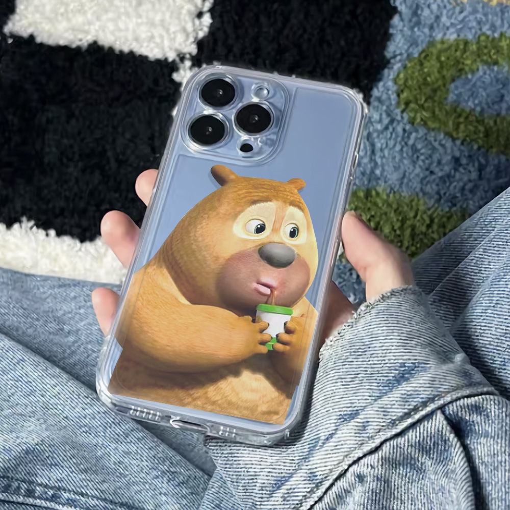 ✅Ốp Điện Thoại Mềm Chống Sốc Họa Tiết Gấu Dễ Thương Cho Iphone 14pro 12Max 78 13 11 6In 5CFT