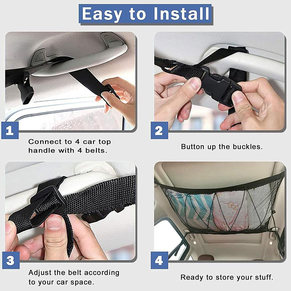 Túi Lưới Đựng Đồ Gắn Trần Xe Hơi C5L9 Tiện Dụng
