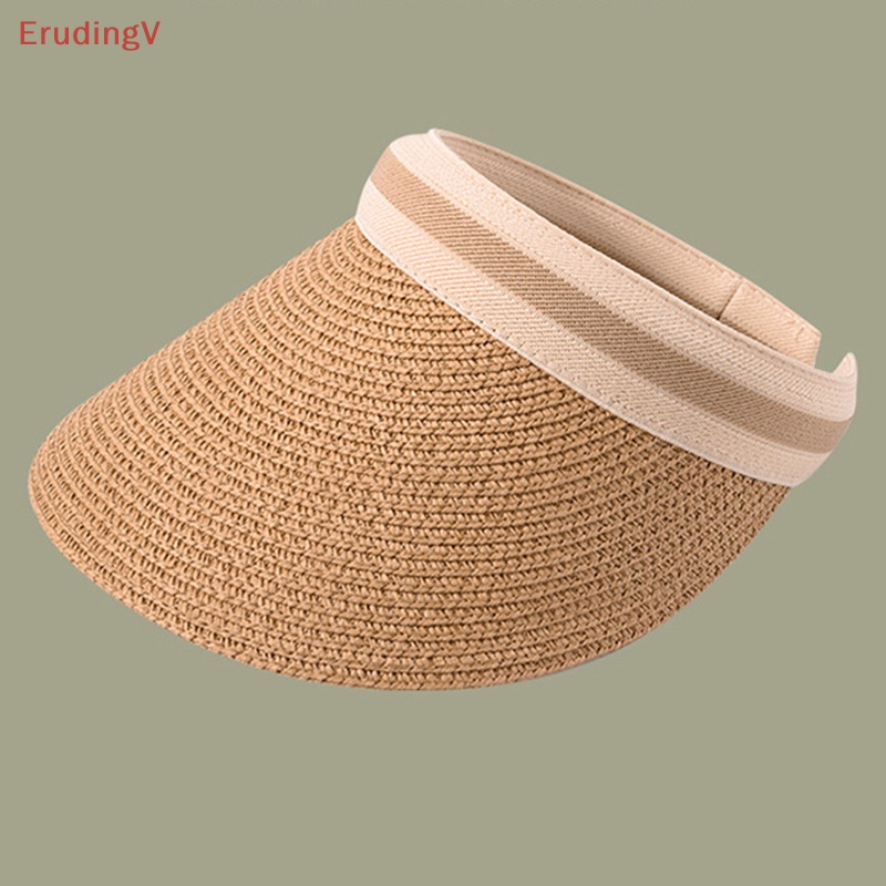 [ErudingV] Mũ Rơm Chống Nắng Hở Chóp Thoáng Khí Gấp Lại Được Hợp Thời Trang Đi Biển Cho Nữ [Mới]