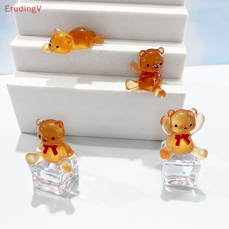 [ErudingV] Set 2 Chú Gấu Mini Bằng Nhựa Phát Quang Trang Trí DIY