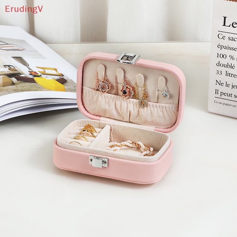 [ErudingV] Hộp Đựng Trang Sức Bằng Da PU Hai Tầng Màu Kẹo Nhỏ Gọn Dùng Đựng Trang Sức Đi Du Lịch [Mới]