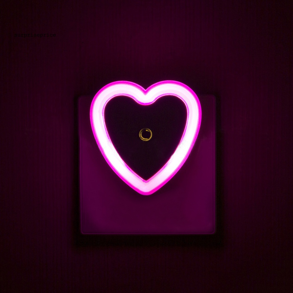 Đèn Ngủ LED Cảm Biến Hình Trái Tim Có Phích Cắm US Dùng Trang Trí Phòng Ngủ Của Bé