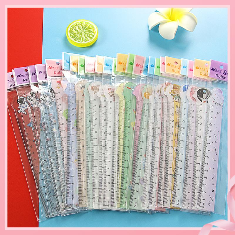 Thước Kẻ Hình Hoạt Hình Bằng Acrylic Trong Suốt Dễ Thương Có Thước Đo
