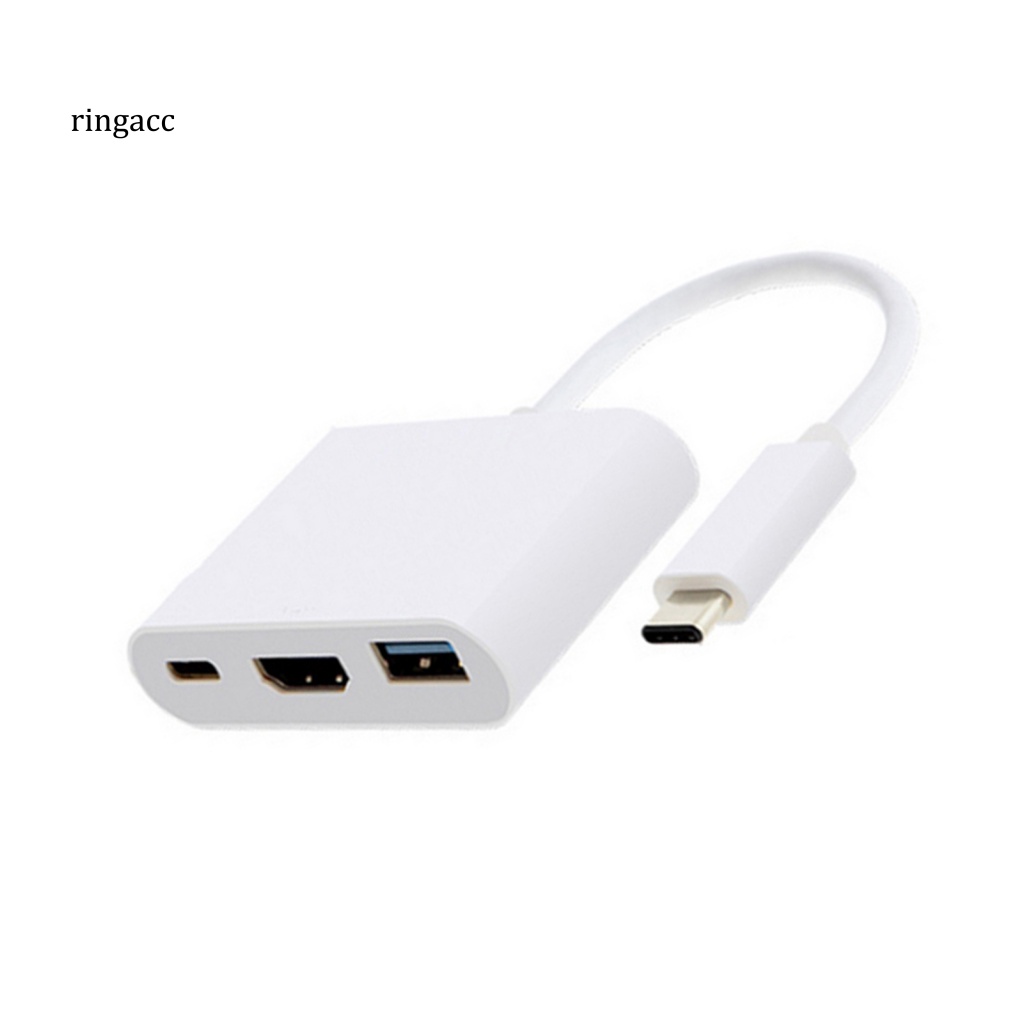Cáp Chuyển Đổi RGA 3 Trong 1 USB C Sang 4K HDMI USB 3.0 Type-C PD Cho Màn Hình