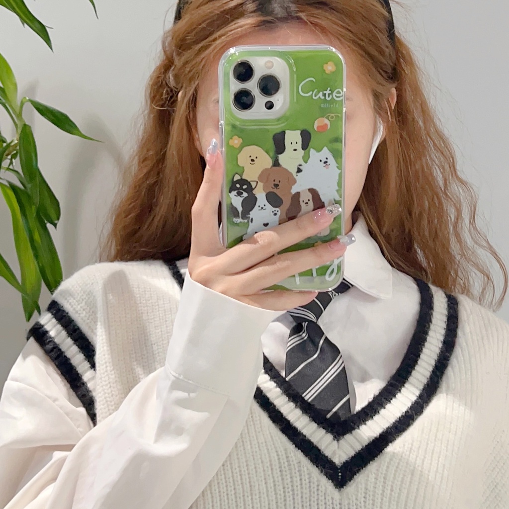 Ốp Điện Thoại IMD Hai Mặt Chống Sốc Kèm Dây Đeo Cho Apple IPhone 14 13 12 11 Pro Max