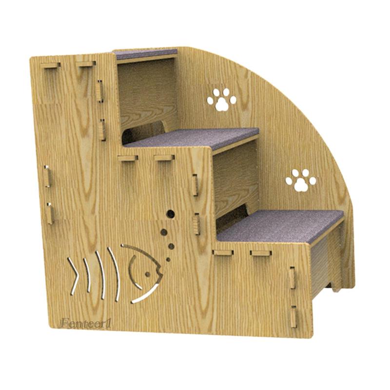 Bậc Thang Leo Bằng Gỗ Chống Trượt Cho Thú Cưng Chó Mèo 1