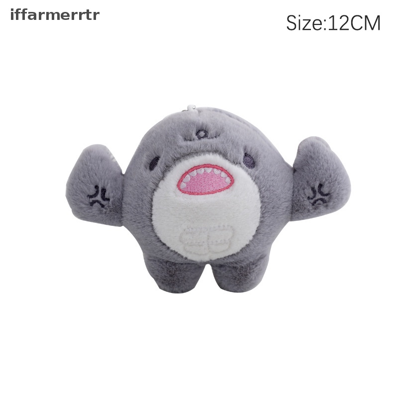 Đồ chơi nhồi bông Hình Cá Mập Bằng Cotton PP Mềm Mại Trang Trí Túi Xách / Móc Khóa