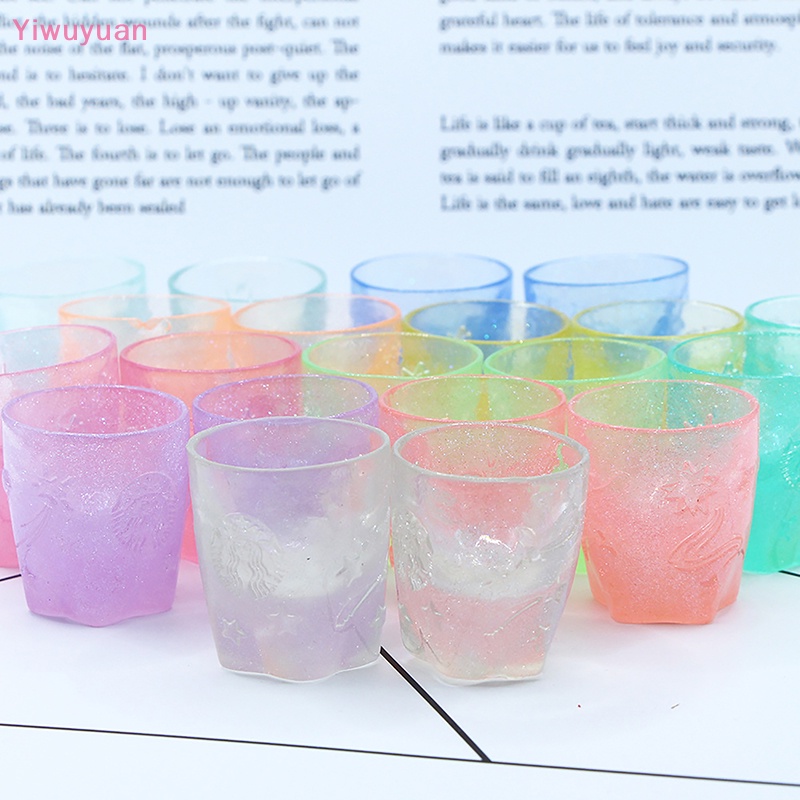 < Yiwuyuan > Móc Khóa Cốc Nước Mô Phỏng Ban Đêm Twinkle Dad DIY Sáng Tạo Mới