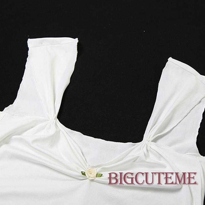 Áo Tank Top Không Tay Cổ Chữ V Màu Trơn In Họa Tiết Hoa Hồng 3D Thời Trang Cho Nữ