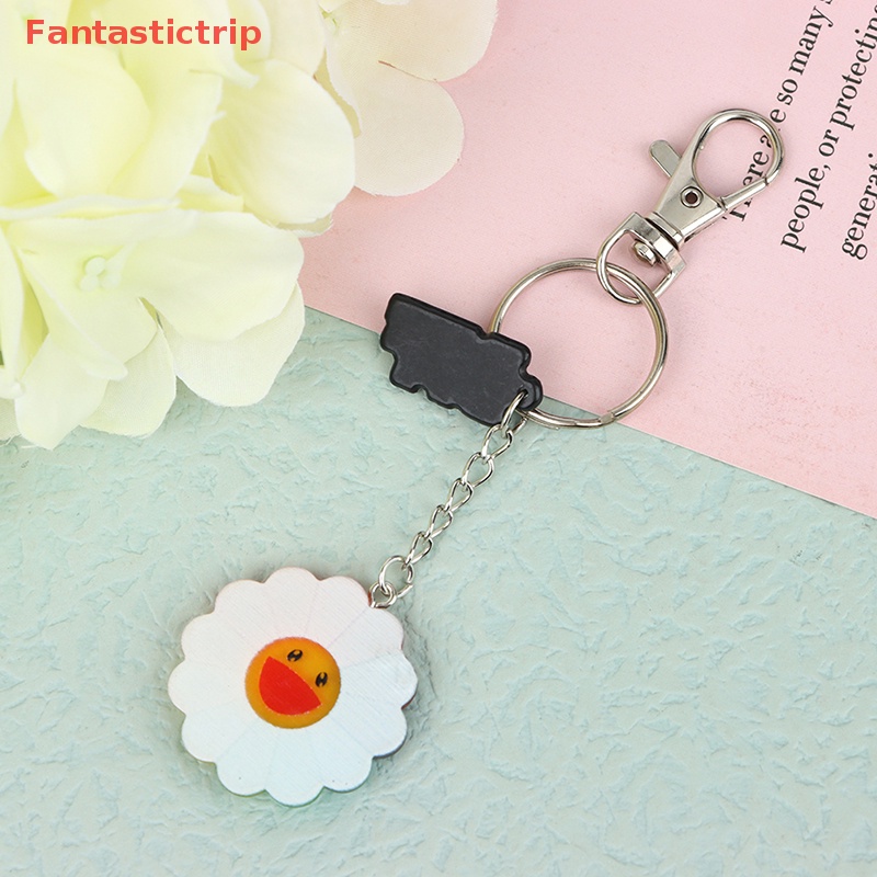 [Fantastictrip] Móc Khóa Hình Hoa Hướng Dương Mặt Cười Hoạt Hình Nhiều Màu Sắc Dễ Thương Dành Cho