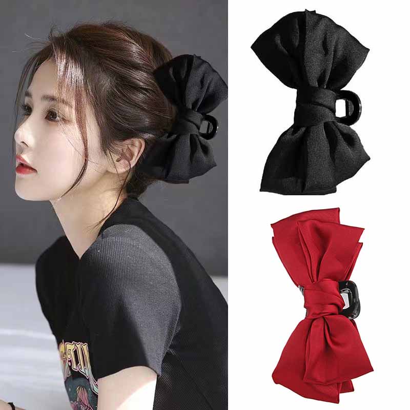 Kẹp Tóc Hình Cá Mập Hai Mặt Màu Đen Kích Thước Lớn