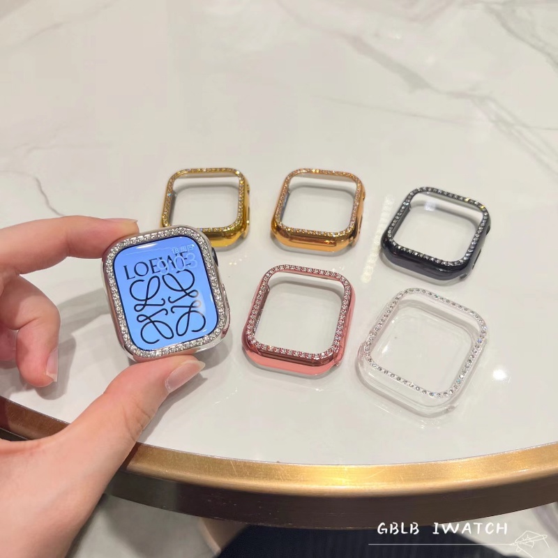 Khung Nhựa PC Màu Laser Cho Đồng Hồ Thông Minh Apple Watch 40mm 44mm 41mm 49mm 45mm 38mm 42mm series 8 7 6 SE 5 4 3 2