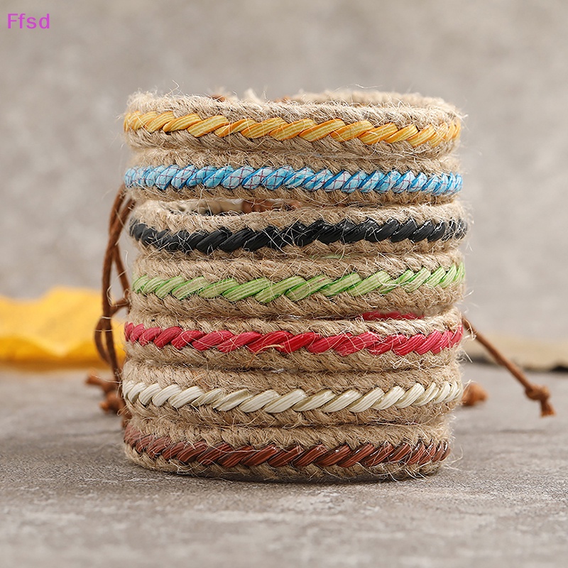 {Ffsd} Vòng Tay Dây Bện Phong Cách Bohemia Có Thể Điều Chỉnh Thủ Công Trang Sức Cho Nam Và Nữ Bán Chạy