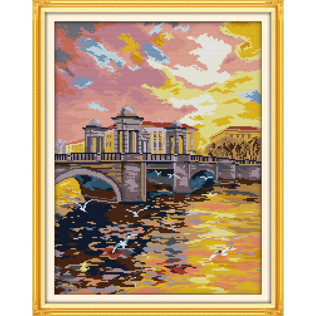 Joy Sunday Cross Stitch Kits Dành Cho Người Mới Bắt Đầu, Bộ Thêu Họa Tiết In Hình Dmc Sợi Cotton Nee