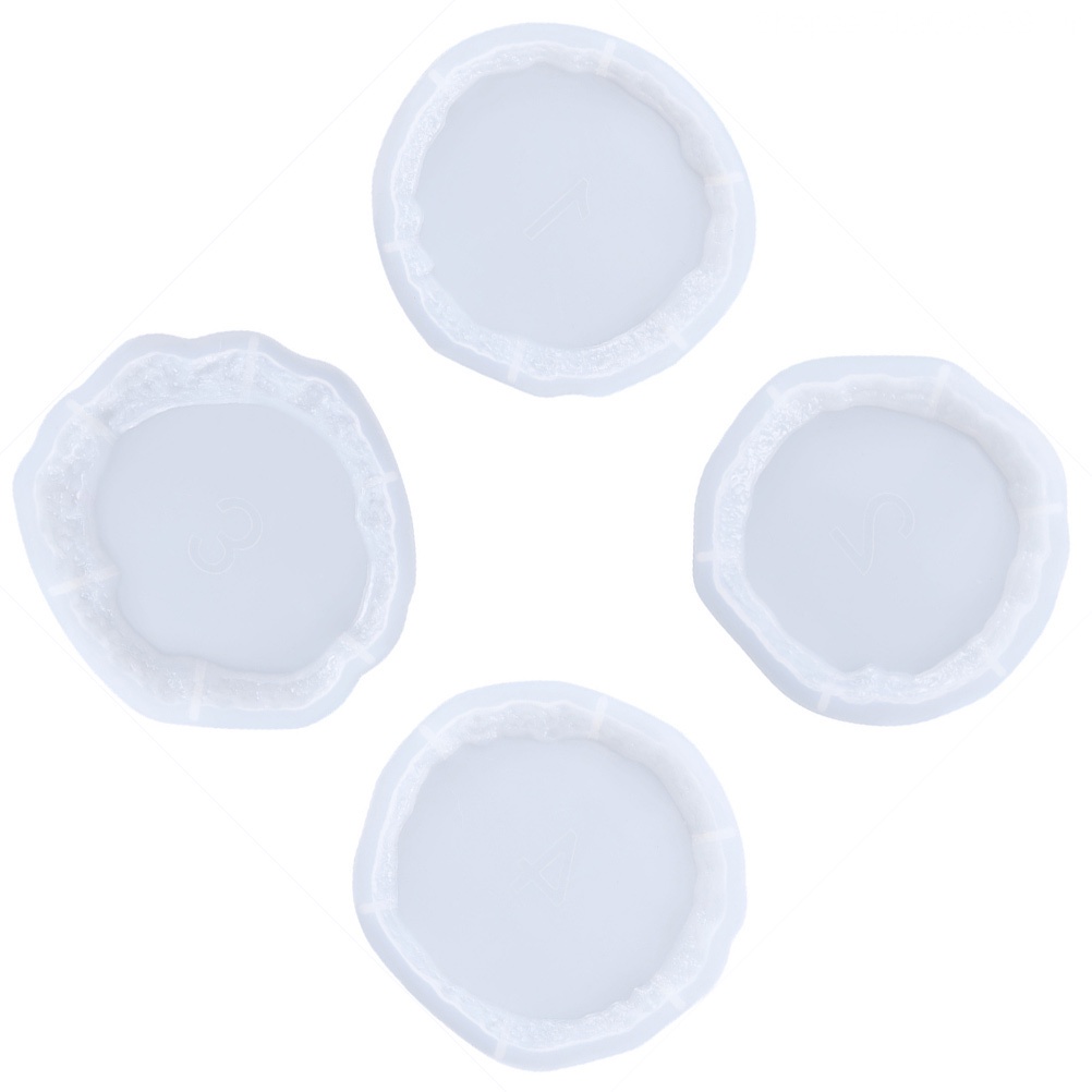 Set 4 Khuôn Silicone Làm Đế Lót Ly Hình Oval
