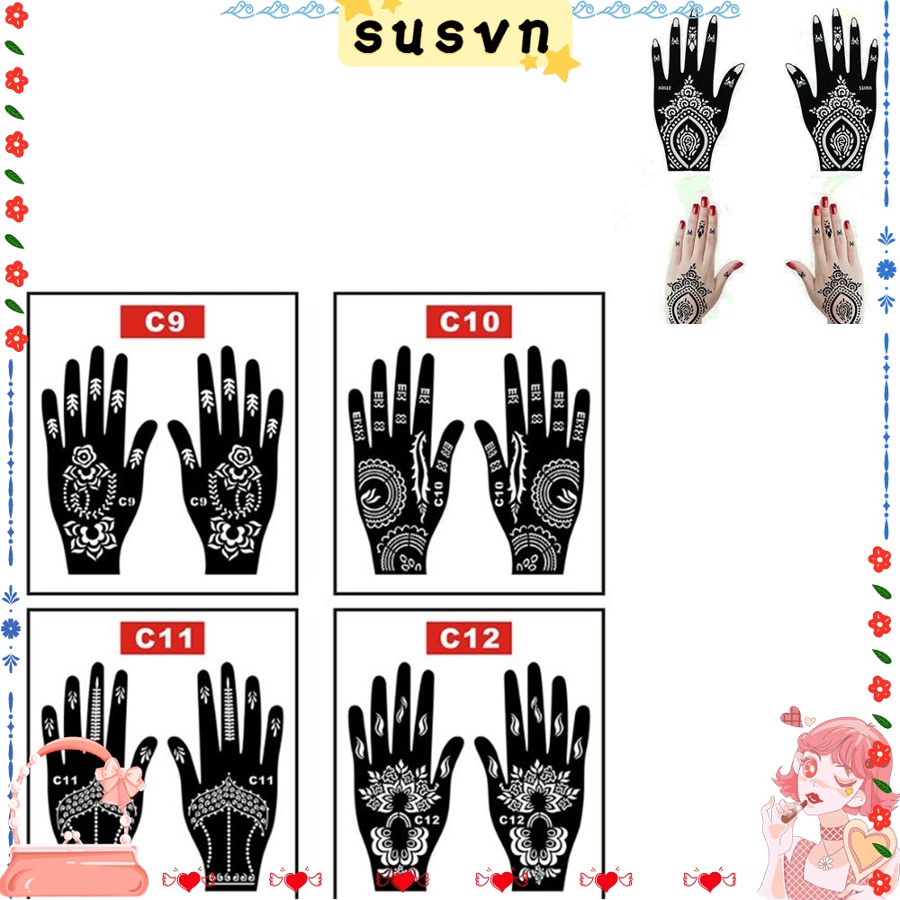 Bộ Khuôn Vẽ Mặt / Xăm Hình Tạm Thời Tiện Dụng