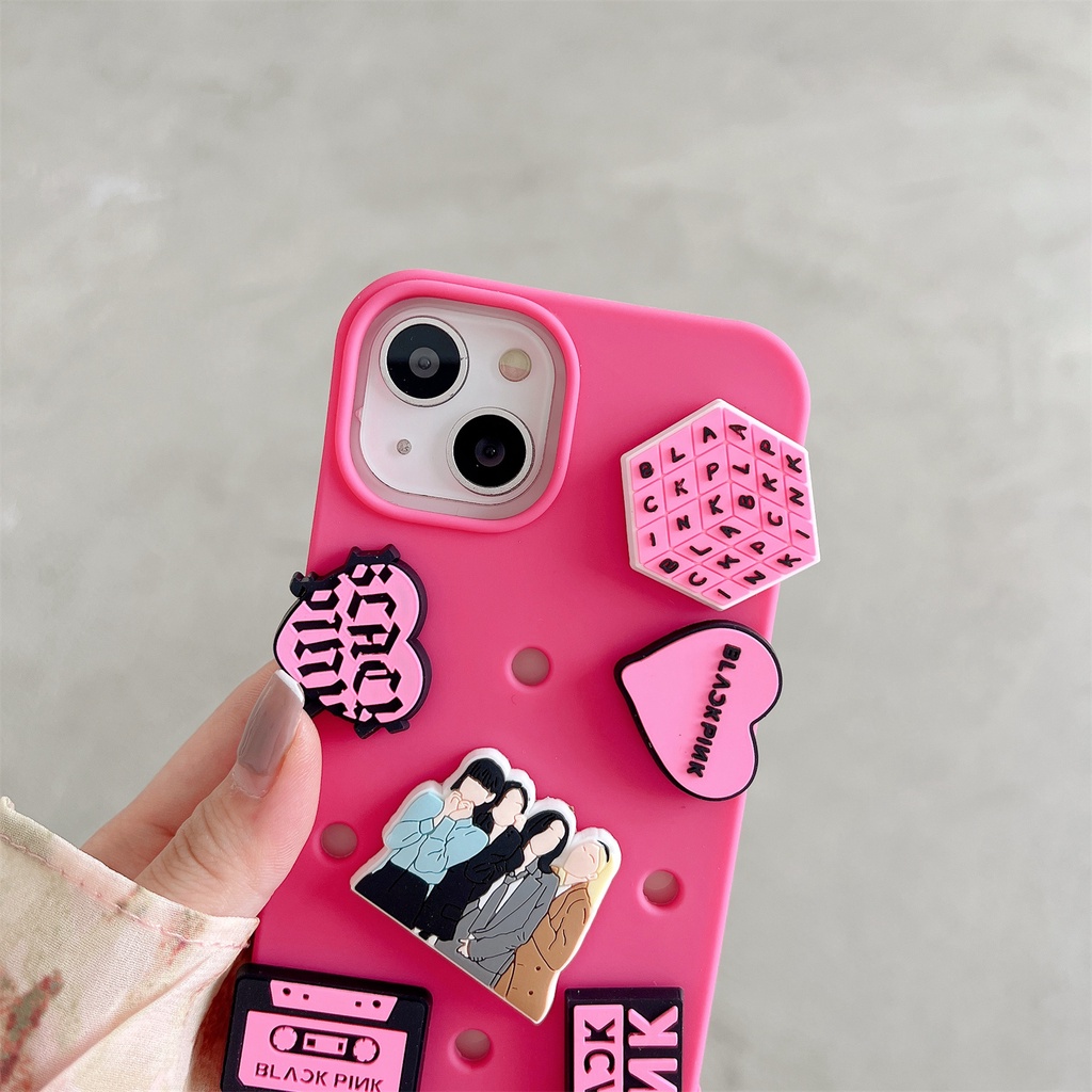 Ốp Điện Thoại Tpu Dẻo Màu Trơn In Hình Nhóm Nhạc Cô Gái Độc Đáo Chống Sốc Cho iPhone 14 13 12 11 Pro Max