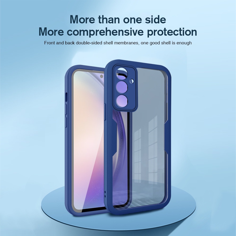 4TH 360° Double-Side Anti-Fall Protect Shell For Samsung A54 5G 6.4" A546B Front cover Back Shockproof Case For Ss Galaxy A 54 34 24 14 A34 A24 A14 4G