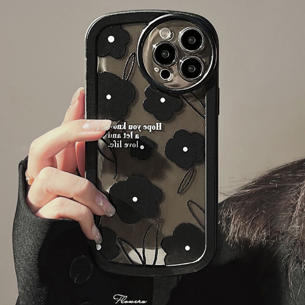 Ốp Điện Thoại TPU Mềm Chống Trầy In Họa Tiết Hoa Cho IPhone 14 Pro Max 13 12 11 Pro Max XS XR 7 8 Plus