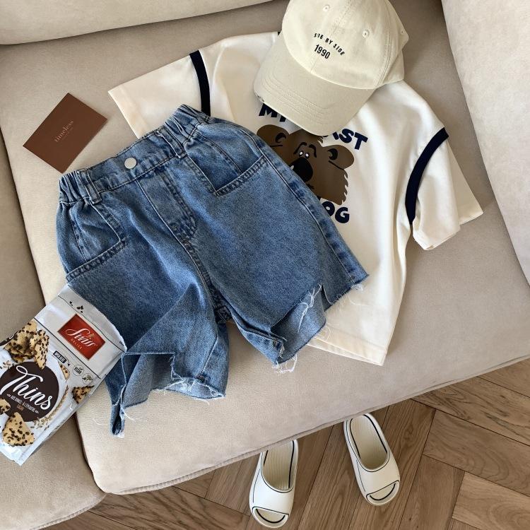 Quần Jeans Lửng Thời Trang Dành Cho Bé Trai