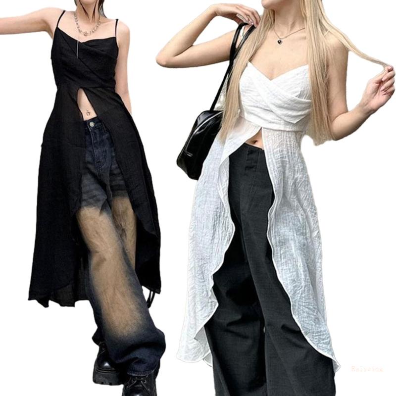 Áo Hai Dây Nhún Bèo Cổ Chữ V Màu Sắc Đơn Giản Thời Trang Cho Nữ