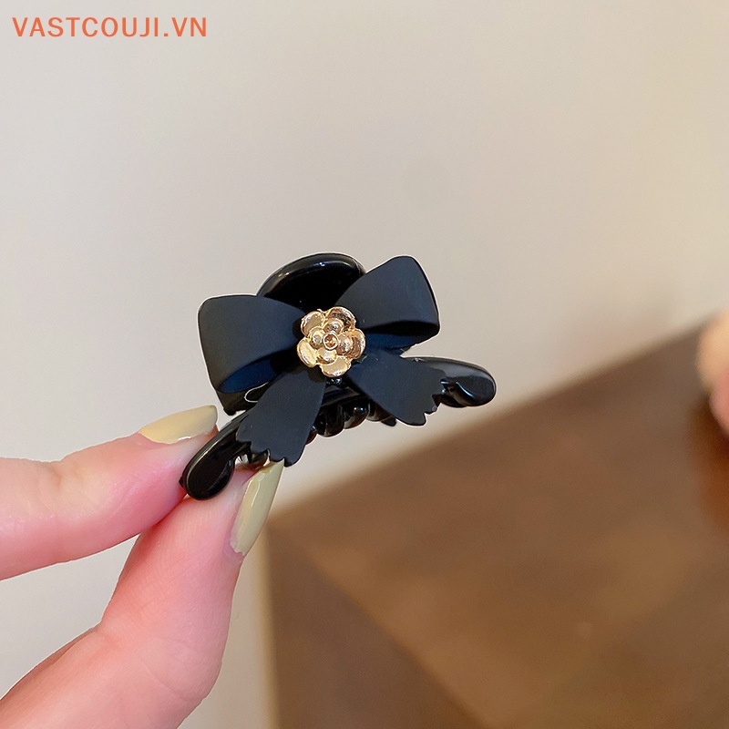 Kẹp Tóc Nơ Mini Màu Đen Thời Trang 2023 Cho Nữ