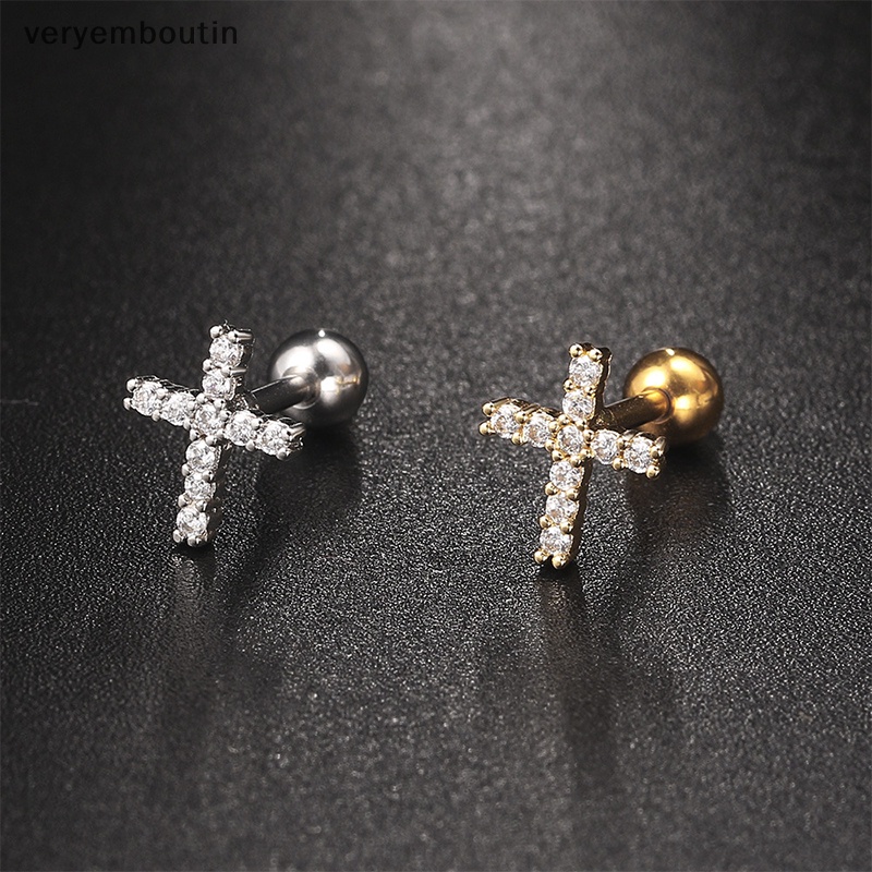 1 Khuyên Tai Dạng Xoắn Ốc Đính Đá Zircon