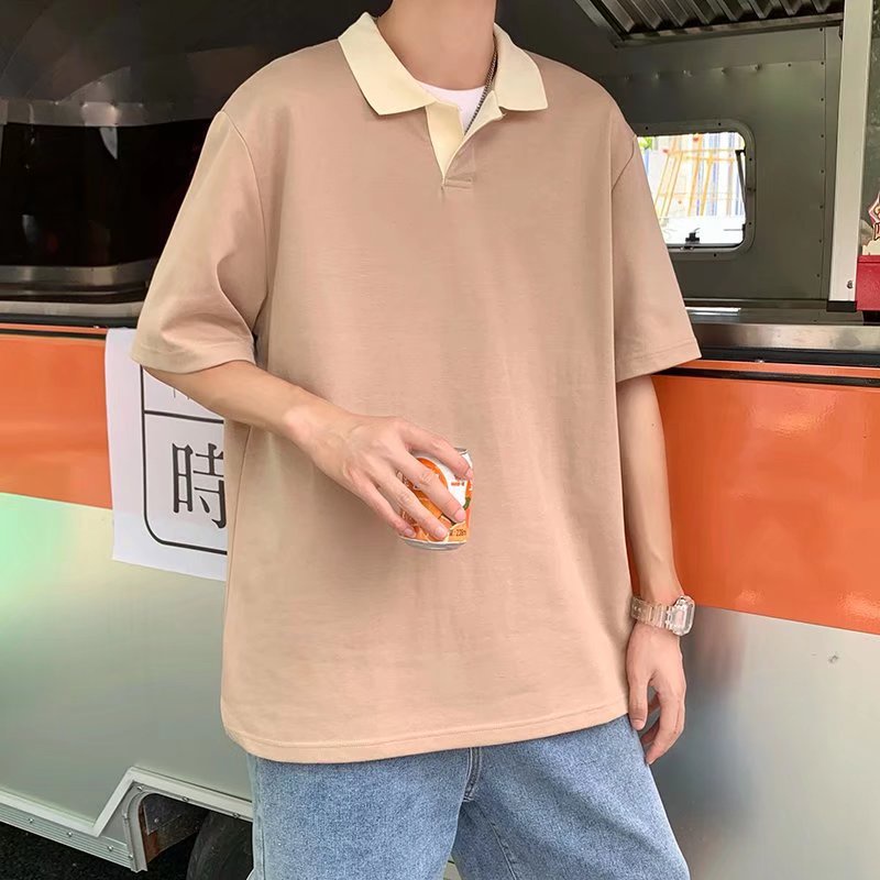 Set Đồ Mùa Hè 2 Món Gồm Áo Thun POLO Tay Cộc Phong Cách Hong Kong Cho Nam