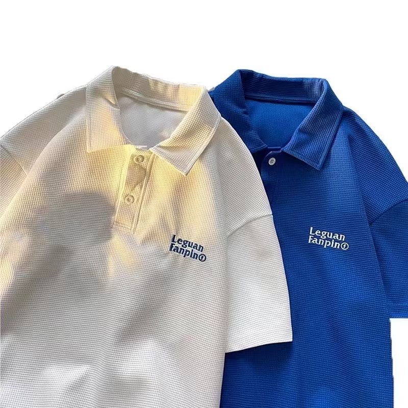 Áo Thun polo Tay Ngắn Dáng Rộng Phong Cách Đường Phố Thời Trang Mùa Hè Cho Nam